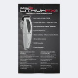 BaBylissPRO Limited Edition LithiumFX+ Lithium Ergonomic Cord/Cordless Clipper - Grey (FX673NSGY)