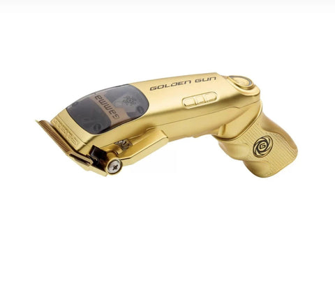 GAMMA+ GOLDEN GUN PROFESSIONAL CORDLESS CLIPPER WITH 9V MAGNETIC MICROCHIPPED MOTOR – Collector’s Edition