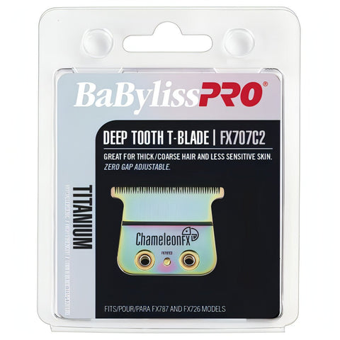 BaByliss Pro ChameleonFX Titanium Deep Tooth Replacement T-Blade Fits FX787 & FX726 (FX707C2)