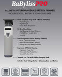 BaBylissPRO FXONE All-Metal Interchangeable-Battery Trimmer - Frostbyte Limited Edition (FX799TW)