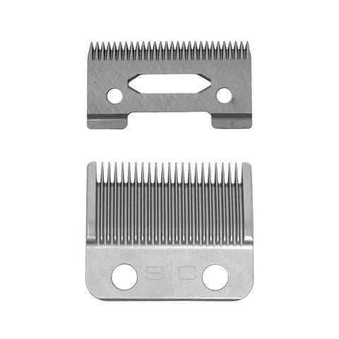 StyleCraft Replacement Stainless Steel Fixed Taper Clipper Blade w/ Ceramic Moving Set (SC543S)