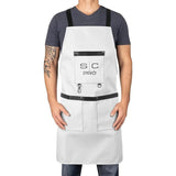 StyleCraft Water-Repellent Barber/Salon Apron w/ Adjustable Straps - White