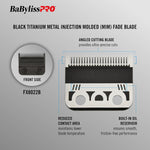 BaBylissPRO® Black Titanium Metal-Injection Molded (MIM) Precision Fade Blade (FX8022B)