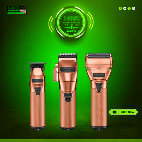BaBylissPRO FXONE Rose GoldFX Clipper (FX899RG), Trimmer (FX799RG) & Shaver (FX79FSRG) Bundle