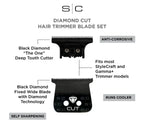 StyleCraft Diamond Cut - Black DLC Trimmer Blade with The One Cutter Blade (SC541B)