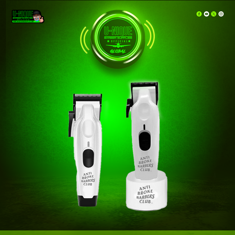 Cocco Hyper Veloce Pro Stealth Anti-Broke Barber's Club Limited Edition Matte White Clipper (CHVPC-ABBC)