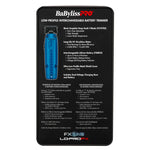 BaBylissPRO FXOne Lo-Pro FX Limited Edition Black & Blue High Performance Low Profile Trimmer w/ Interchangeable Lithium Battery Pack (FX729BL)
