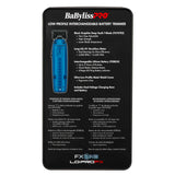 BaBylissPRO FXOne Lo-Pro FX Limited Edition Black & Blue High Performance Low Profile Trimmer w/ Interchangeable Lithium Battery Pack (FX729BL)