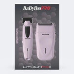 BaBylissPRO Limited Edition LithiumFX+ Trimmer & Double Foil Shaver Value Set - Pink (FX73FSTPKMP)