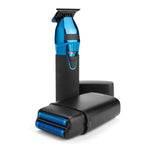 BaBylissPRO Limited FX Black & Blue Cord/Cordless Trimmer & Double Foil Shaver Set (FXDUOFS2TBL)