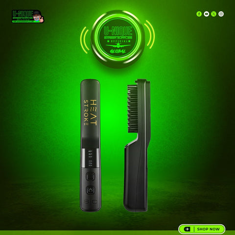Heat Stroke Wireless Beard & Styling Hot Brush Black