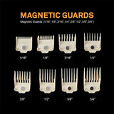 Caliber Professional Performance Magnetic Hair Clipper Guards (8 pack)
