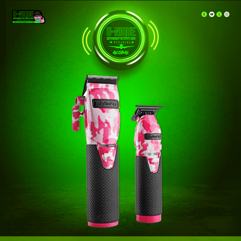 BaByliss PRO Limited Edition Pink Camo Metal Lithium Clipper & Trimmer (FXHOLPKCAMPK)