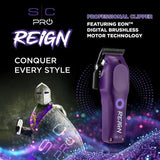 StyleCraft Reign EON Digital Brushless Motor Cordless Clipper - Purple (SC620P)