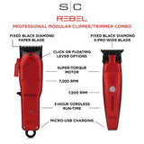 StyleCraft Super-Torque Modular Rebel Clipper & Trimmer Combo Set - Red (SC203)