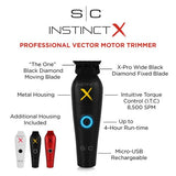 StyleCraft Instinct-X Cordless Metal Trimmer w/ IN2 Vector Motor (SC411M)