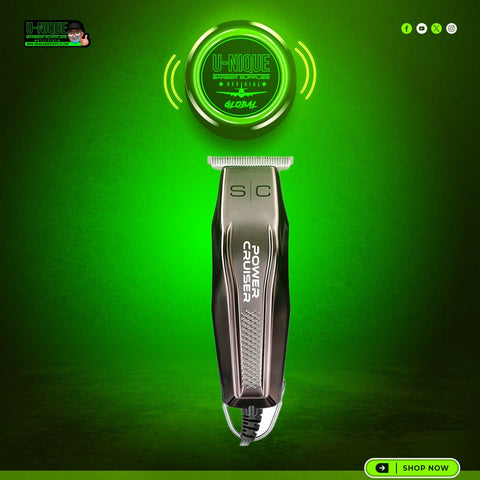 StyleCraft Power Cruiser Corded Trimmer w/ Rotary Motor - Metallic Gunmetal SC402BK