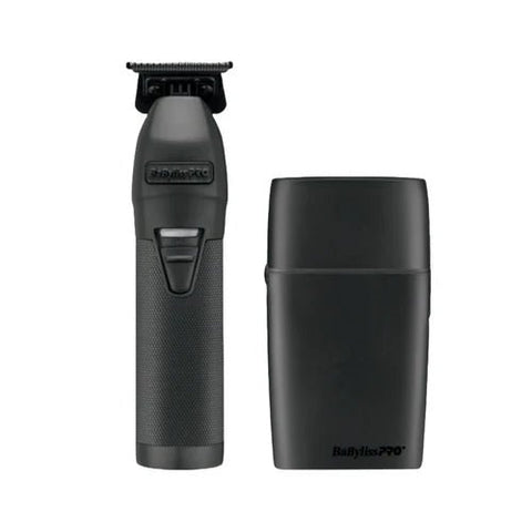 BaBylissPRO Limited Edition Matte Black Trimmer & Double Foil Shaver Value Pack (FXDUOFS2TMB)