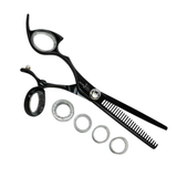 Shark Fin Shears Professional Texturizer w/ Swivel - Black