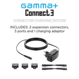 Gamma+ Barberhood Connect 3 Charging System w/ 2 Expansion Cords & Adapter (GP314B)