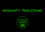 WARRANTY RETURN PROCESSING