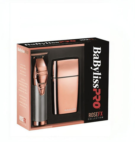 Rose Gold FX Skeleton Trimmer & Double Foil Shaver Combo