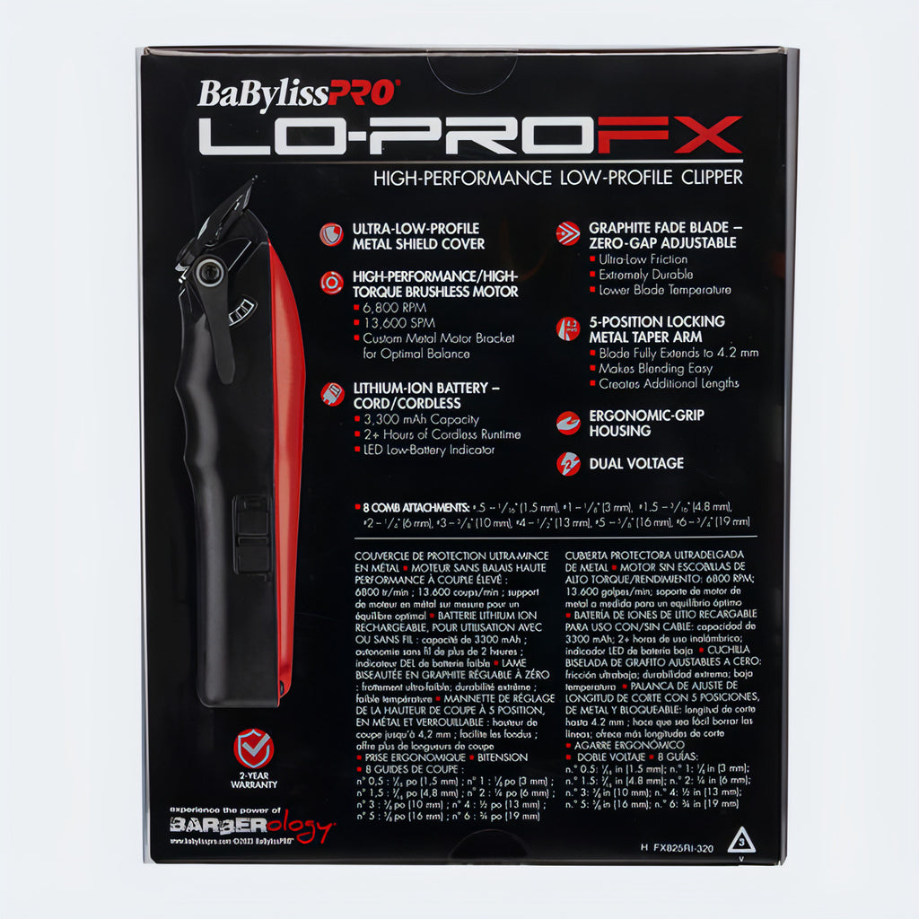BaByliss PRO LO-PROFX Cordless Clipper - Limited Edition 