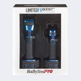 BaBylissPRO Blue FX Boost+ Limited Edition Clipper & Trimmer Set w/ Charging Base (FXHOLPKCTB-BC)