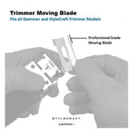 Gamma+ Moving Stainless Steel Deep-Tooth Replacement Trimmer Blade (GPMSDTB)