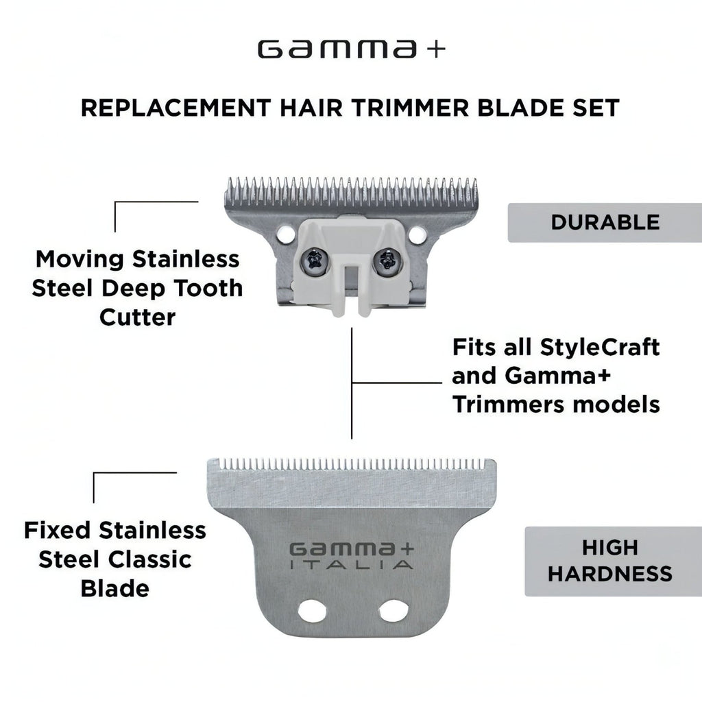 StyleCraft Replacement Moving Ceramic Deep Tooth Hair Trimmer Blade