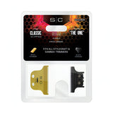 StyleCraft Fixed Gold Titanium Classic X-Pro Trimmer Blade + Black Diamond Carbon DLC The One Cutter Set (SC529GB)