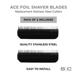 StyleCraft Ace Foil Shaver Stainless Steel Replacement Cutter Blade (SC506SH)