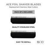 StyleCraft Ace Foil Shaver Stainless Steel Replacement Cutter Blade (SC506SH)