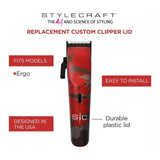 StyleCraft Camo Custom Clipper Lid for Ergo & Rogue Clippers (SC308R)